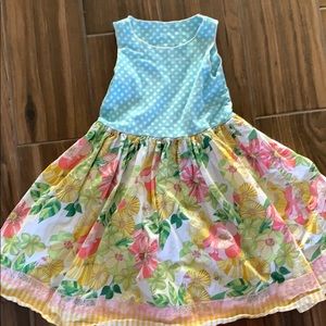 Matilda Jane Platinum Dress with Poplin Skirt.